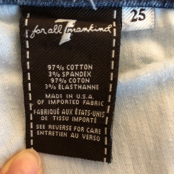 7 for all Mankind Denim Cut Off Shorts - Picture 3 of 3